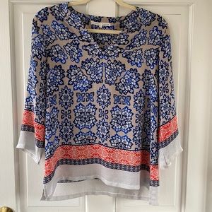 Floral 3/4 sleeve blouse